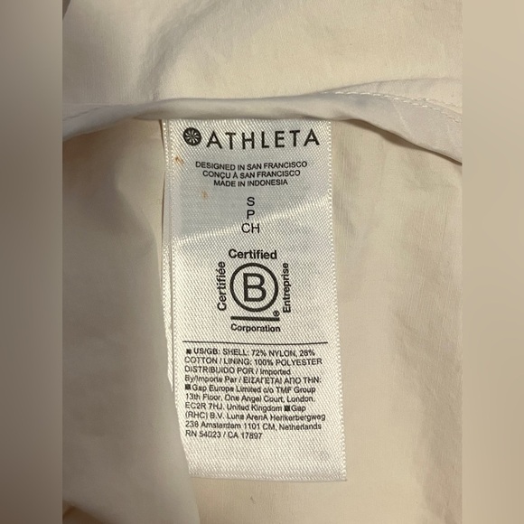 Athelta Everywhere Anorak Cream Hooded Jacket Size Small New - Picture 8 of 10